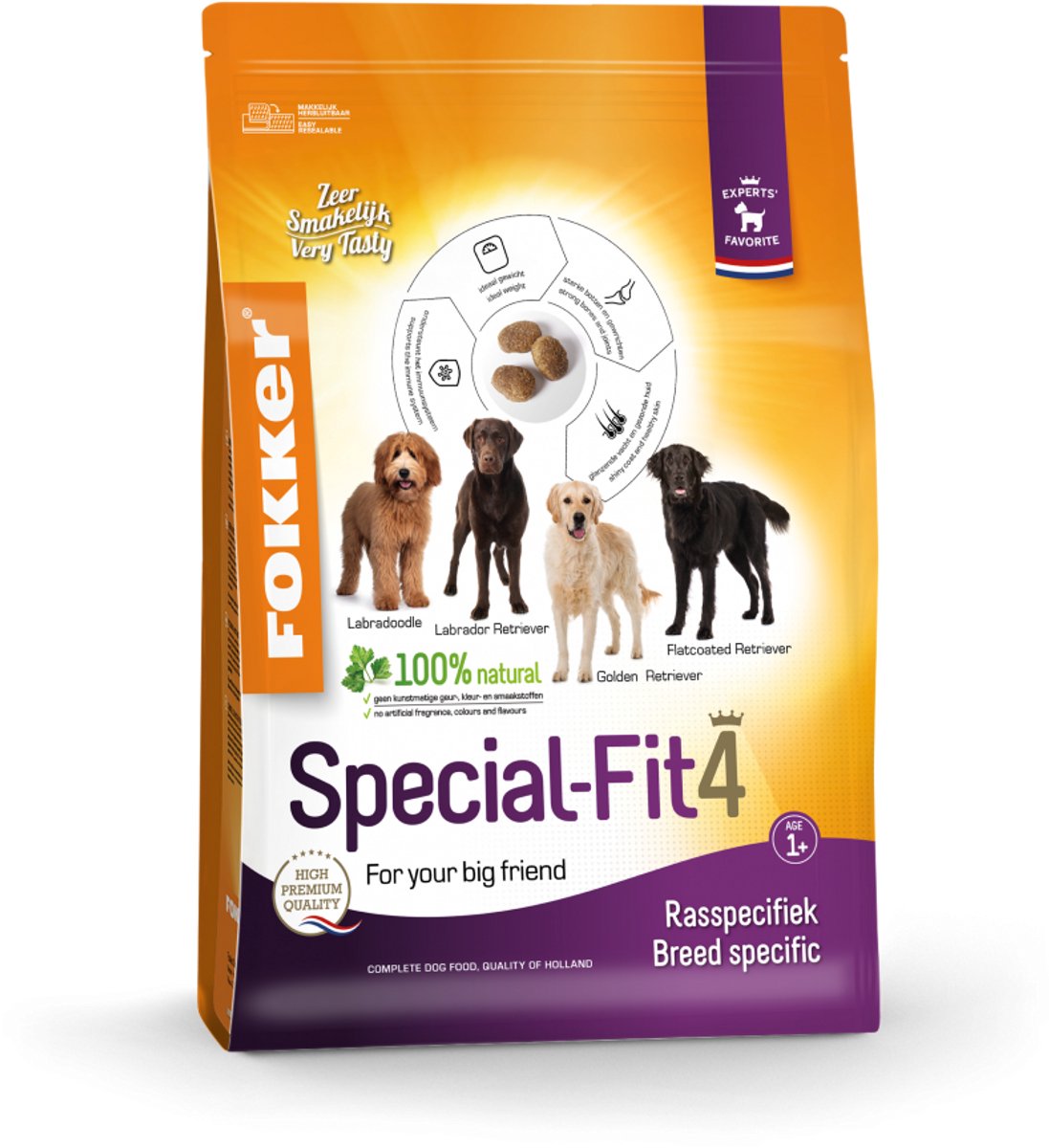 Fokker Fokker Dog Special-Fit 4 + Rex zachte beloning Zalm
