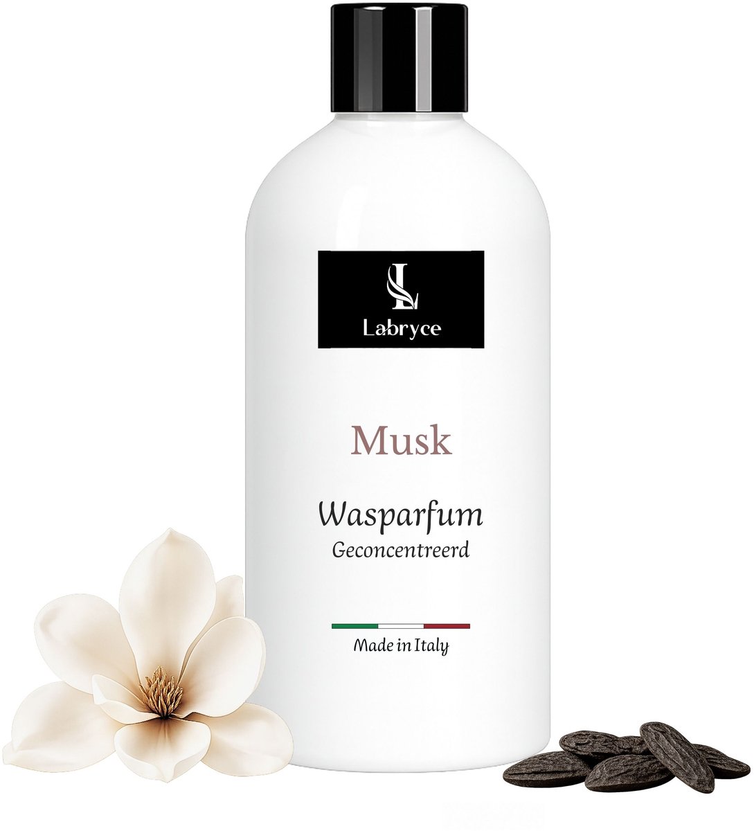 Labryce Wasparfum Musk - Warm Oosterse geur met vanille, jasmijn & witte musk - 250 ml