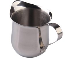 Melkopschuimkan Roestvrijstaal - Koffie Melkbeker - Latte Art Maken - Dikke Stevige Kwaliteit - 3 OZ - Zilver