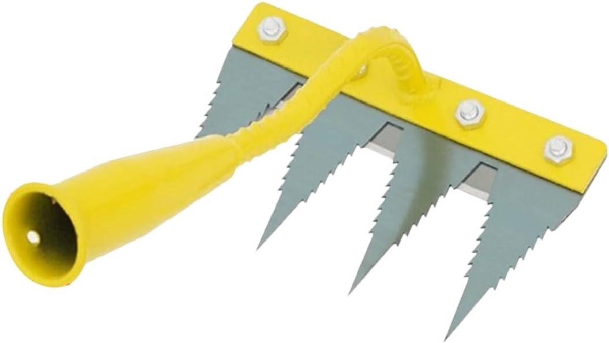 Onkruidsteker Tuin - Bodemverluchter - Tuinonderhoud - Roestbestendige Coating - 4 Tanden - Zilver