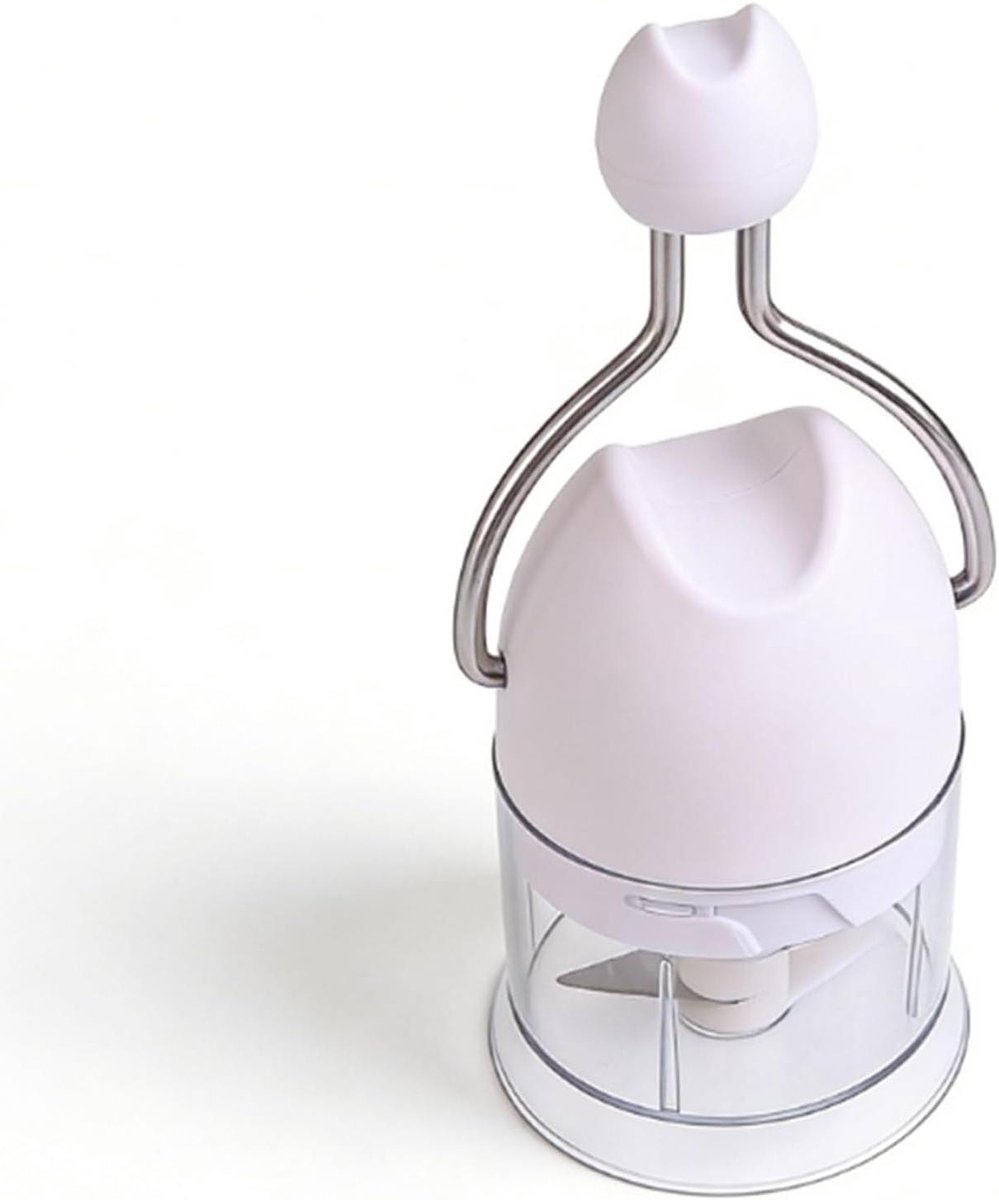 Keukenmachine Mini Chopper - Uienmolen Keukengadget - Groenten Snijden - Handslinger Bediening - 18 cm Hoog - Wit