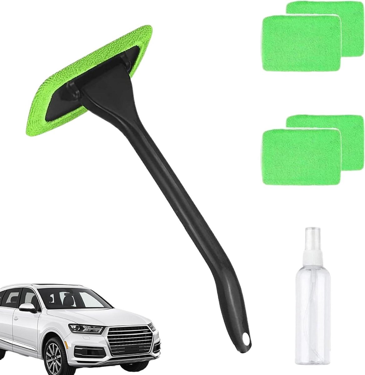 Voorruitreiniger Gereedschap - Auto Glasreiniger - Helder Zicht Creëren - 180° Draaibare Kop - 24 x 16.7 cm - Groen