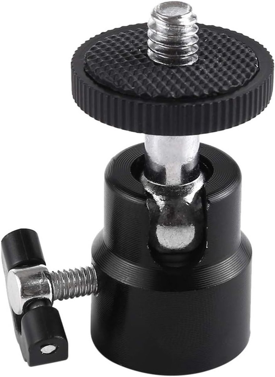 Mini Statief Bal Hoofd voor Digitale Camera's, DSLR's en Smartphones - Universele Bevestiging met 1/4" Schroef voor Stabiliteit en Flexibiliteit