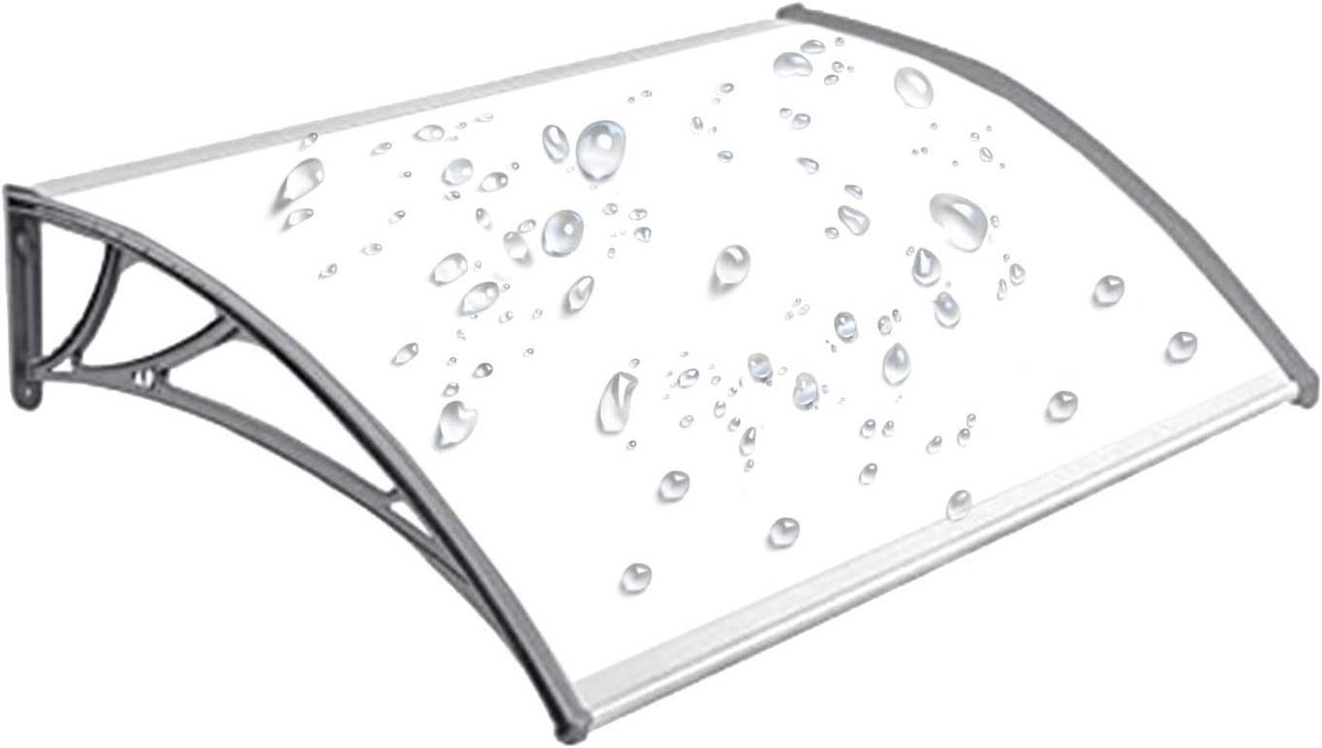 Buitenluifel - Terrasoverkapping - Bescherming tegen weer - Duurzaam polycarbonaat - 80x80cm - Transparant