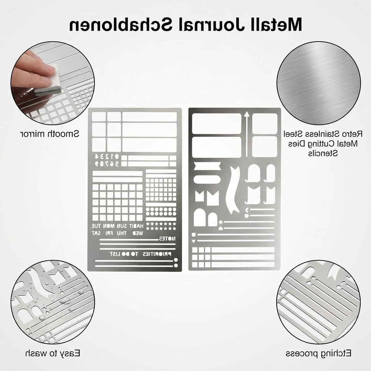 Herbruikbare Kalendervormpjes voor Dagboeken, Notitieboeken en Scrapbooks - Set van 2 Stuks, Creatieve Knutseltemplates — cadeau in Kalenders & Planners - foto 7