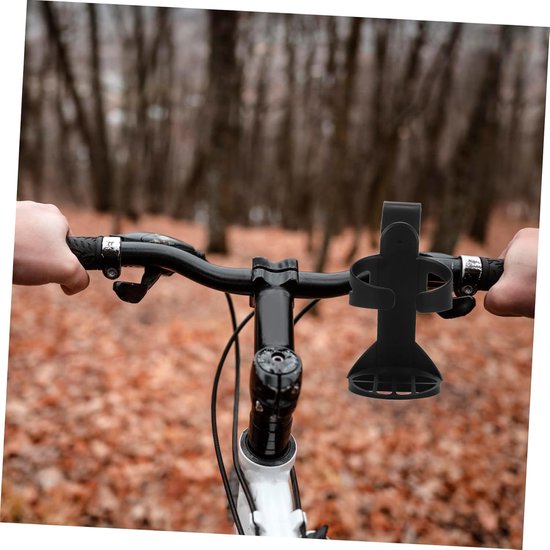 Waterfles Houder - Bidonhouder Fiets - Onderweg Drinken - Snelle Montage - 14.5 cm - Zwart — afbeelding 2