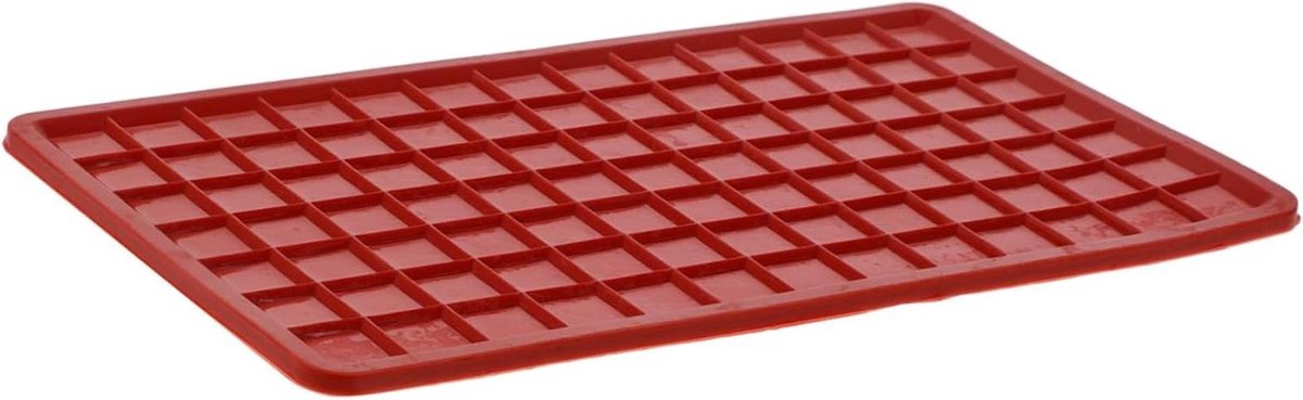 Strijkmat - Hitteschild Bescherming - Strijkijzer Plaatsen - Hittebestendig Siliconen - 23 x 13 cm - Rood