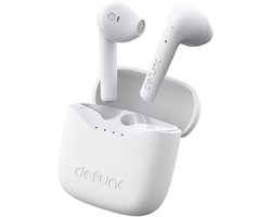 Defunc True Lite II Draadloze Oordopjes – Wit – Bluetooth Earbuds – Comfort Fit – AI App Ondersteuning