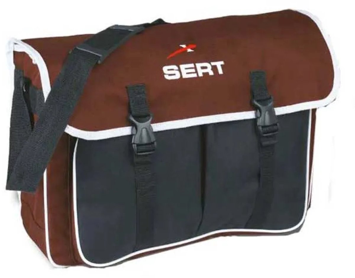 Sert Logo Schoudertas Bruin 45 x 30 x 15 cm