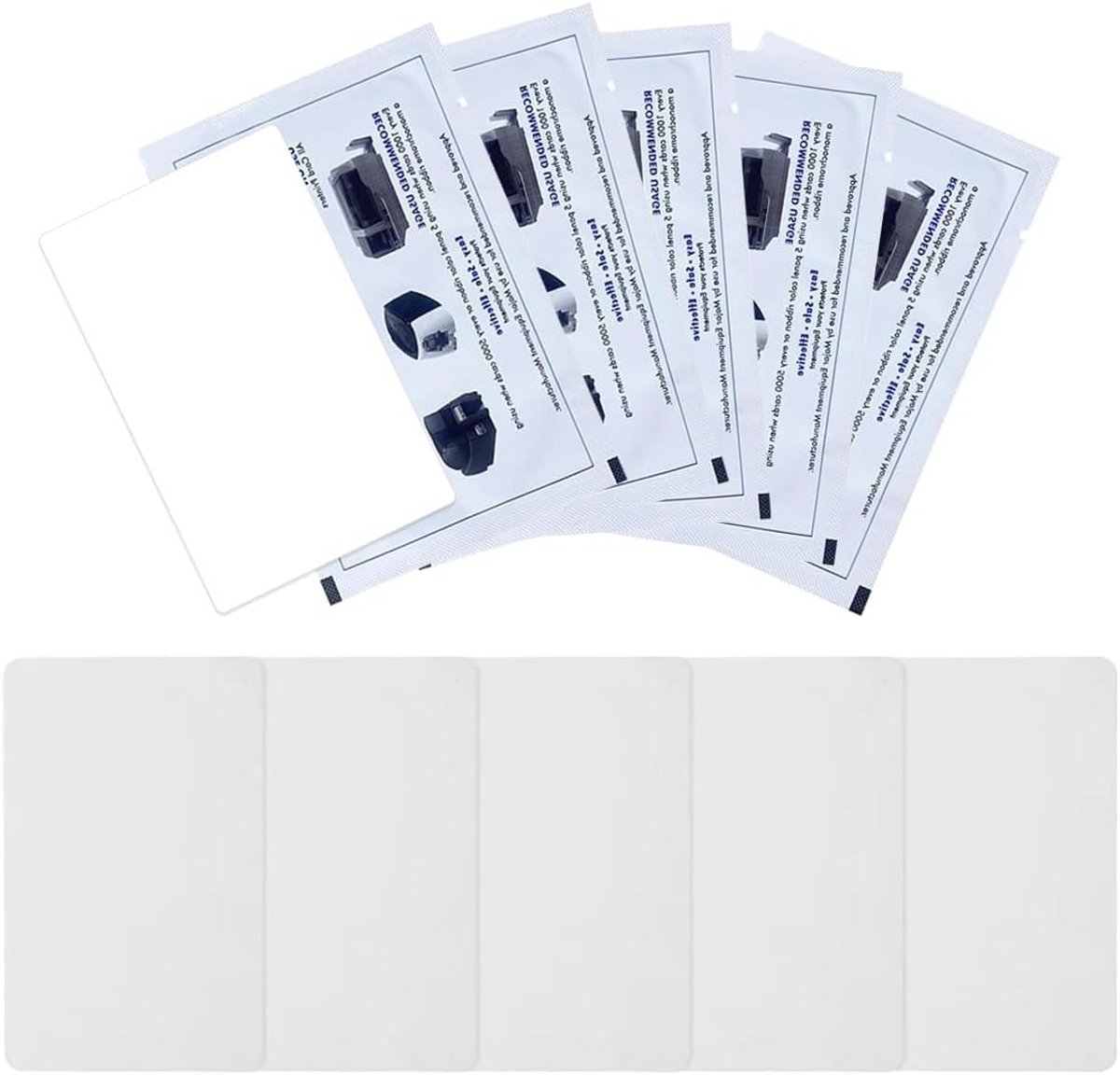 Image of 10 Stuks Schoonmaakkaarten voor Betaalautomaten, Universele PVC Kaartlezer Reiniger, Effectieve Onderhoudsoplossing voor Creditcard Machines