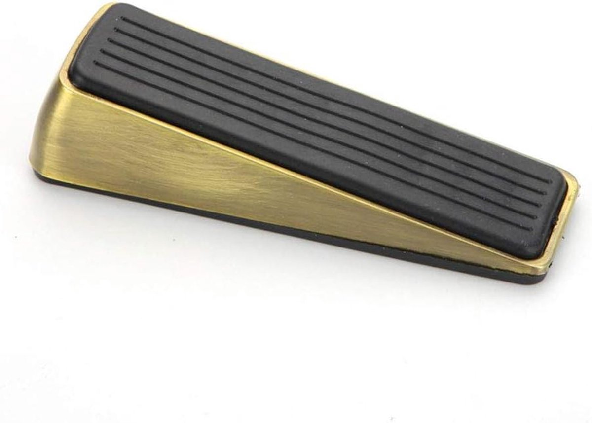 Deur Stopper Wig - Deurwig Deurhouder - Deuren Open Houden - Zware Zinklegering - 12cm x 3.3cm - Groen Brons