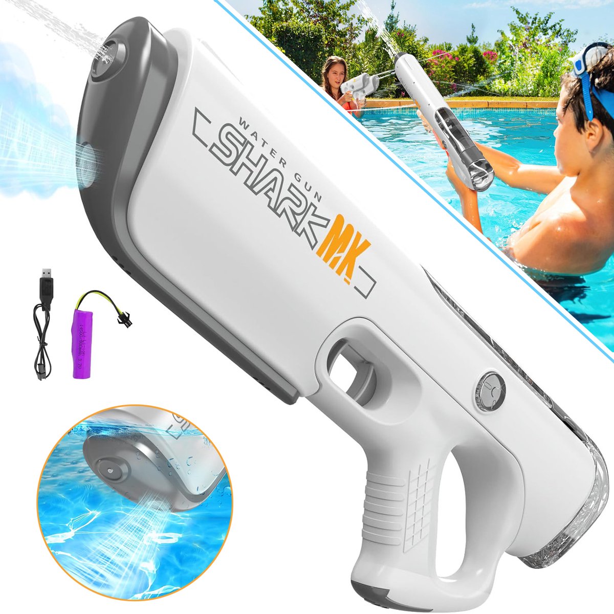 Elektrisch Waterpistool Voor Kinderen - Automatisch Waterpistool Met Automatische Zuigfunctie - Waterpistoolspeelgoed