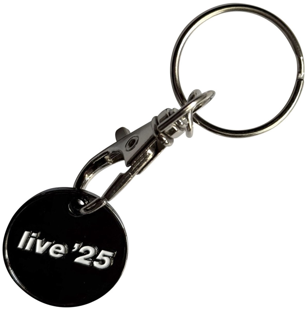 Oasis - Live '25/Decca Logo DoubleSided Trolley Coin Sleutelhanger - Zwart