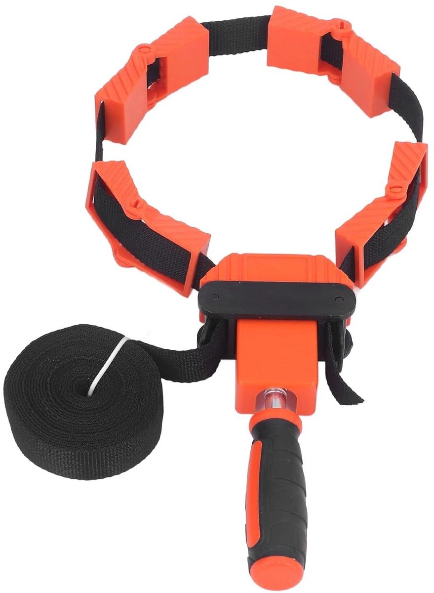 Spanband Klem - Houtbewerking Tool - Meubels Maken - Voor Ronde Vormen - 4 Meter Band - Zwart