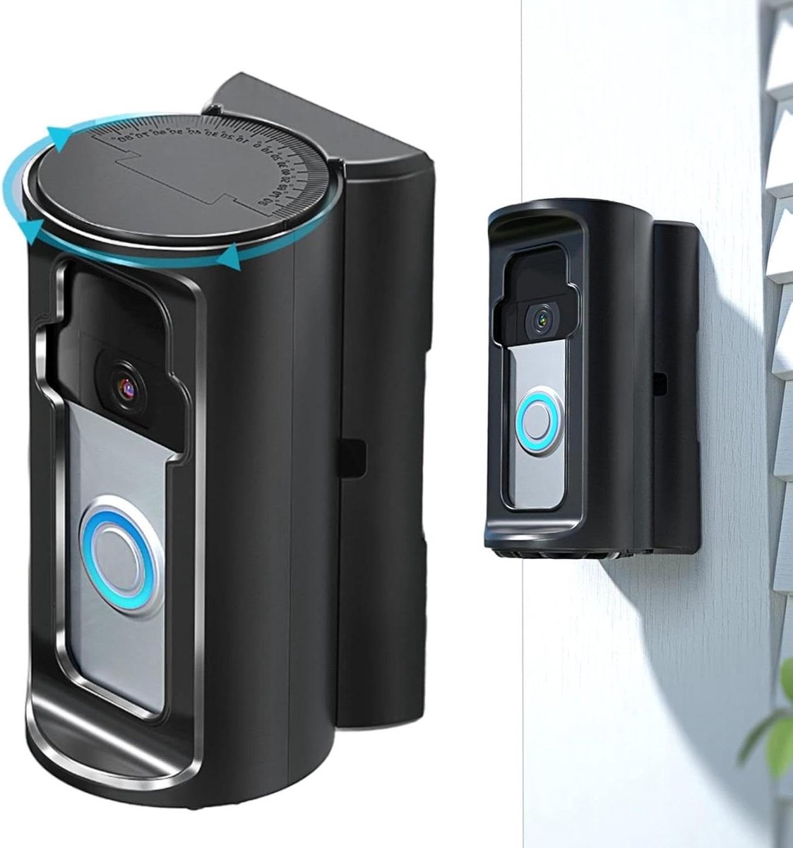 Zelfklevende ringhouder - Camerabevestiging - Beveiliging verbeteren - Weerbestendige behuizing - 16.5x9.2x7.8cm - Meerkleurig