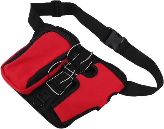 Sport heuptasje - Riemtasje buiten - Outdoor activiteiten - Scheurbestendig nylon - 68x21cm - Rood — afbeelding 3