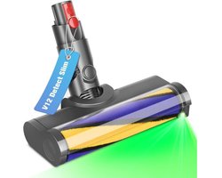 geschikt voor Dyson V12 Detect Slim rolborstelkop – LED-verlichting – Reinigt harde vloeren – 140° draaihoek – Wasbaar en herbruikbaar
