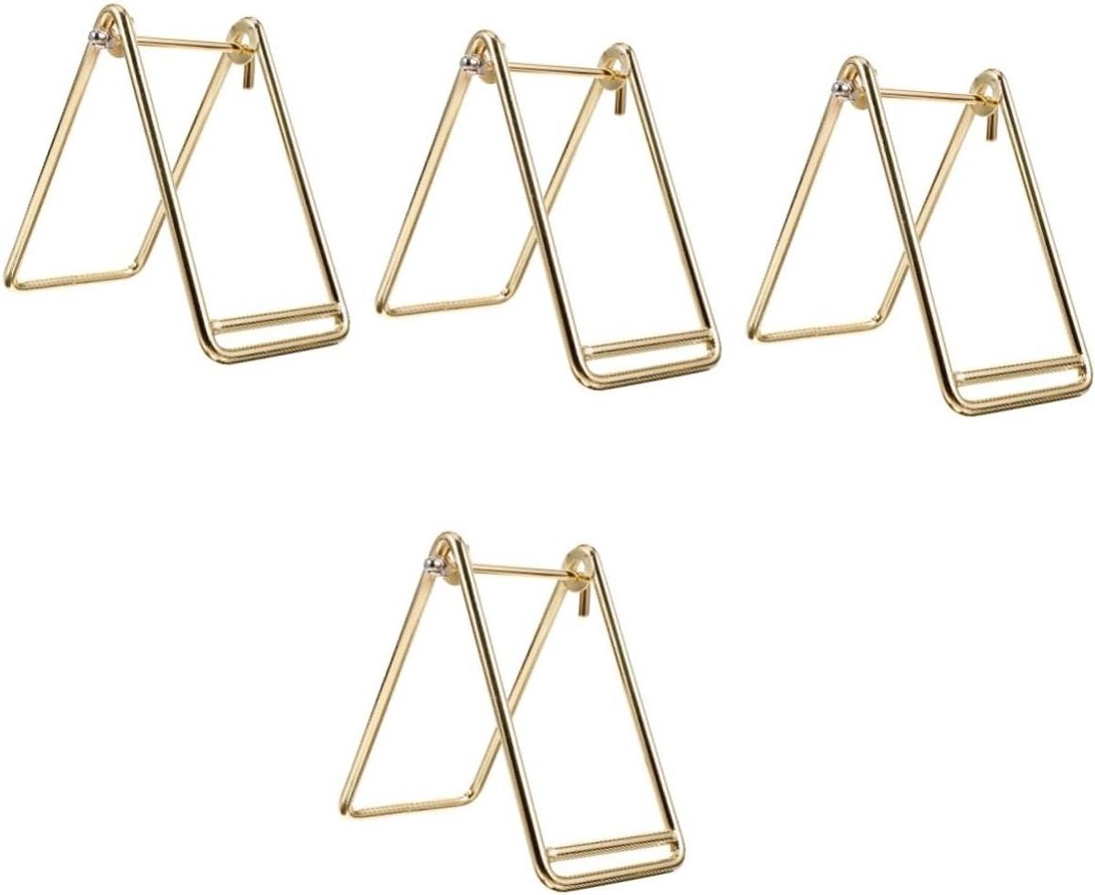 Kaartjes Rek - Bon Houder - Bureau Organisatie - Stevige Basis - 4 Stuks - Goud
