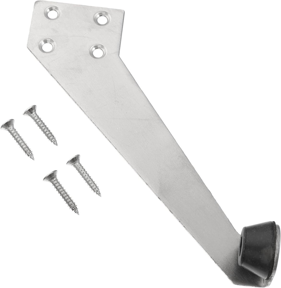 Deurbegrenzer Roestvrij Staal - Deurstop - Slaapkamer Keuken - 90 Graden Stop - 64 Gram - Zilver