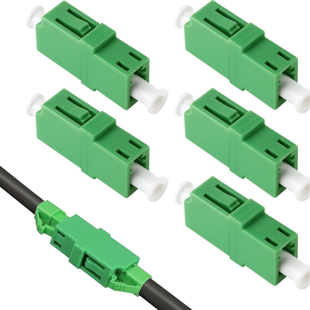 Glasvezeladapters - Koppeling Simplex - Netwerk Verlengen - Extreem Laag Verlies - 5 Stuks - Groen