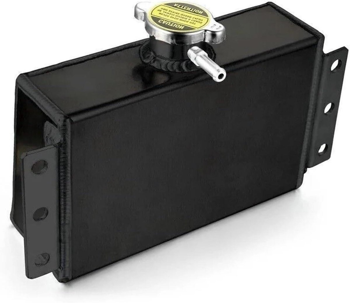 Expansiereservoir Koelvloeistof - Overloop Watertank - Motor Temperatuur - Aluminium Constructie - 1.6 Liter - Zwart
