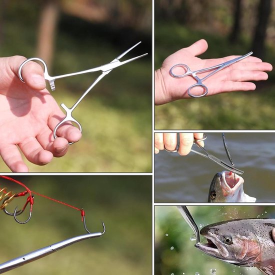SnelShoppen - 1pc RVS Vissershaken Verwijder Pliers, Haak Verwijderaar, Vissers Tangen, Arterie Klem, Haak Verwijder Tools, Ideaal voor Snoek en Meer van Snelshoppen — afbeelding 5