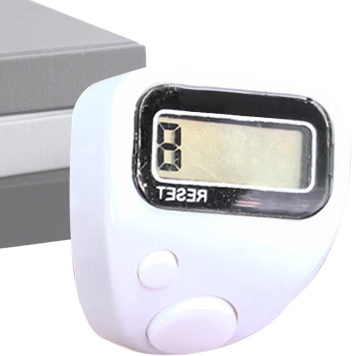 Vingerteller - Telring LCD - Activiteiten Tellen - Stil En Comfortabel - 5-Cijferig Display - Wit
