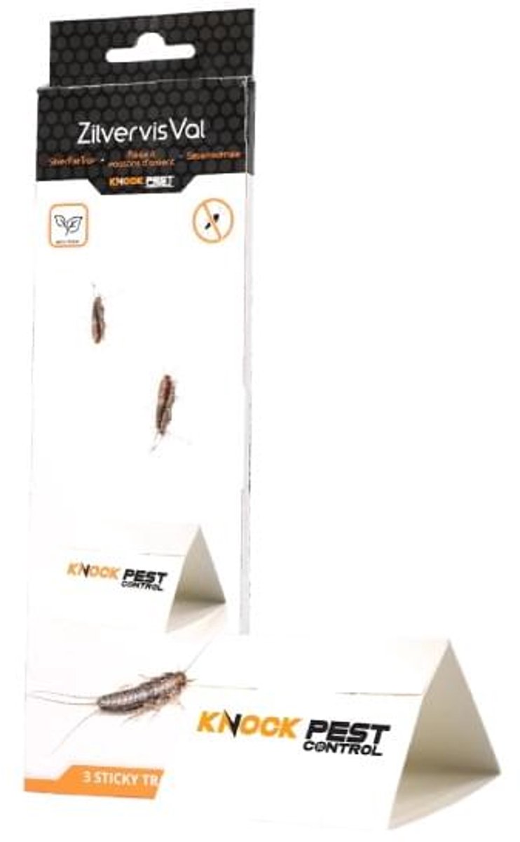 Knock Off Zilvervisjesval Delta (3 stuks) - Effectieve Insectenval - Met gratis cheatsheet