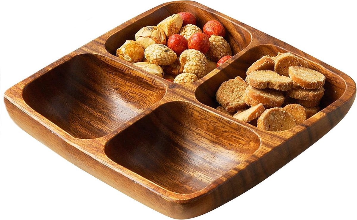 Tapasplank met schaaltjes - Borrelplank - Serveerplank - Hout - serveeraccessoire