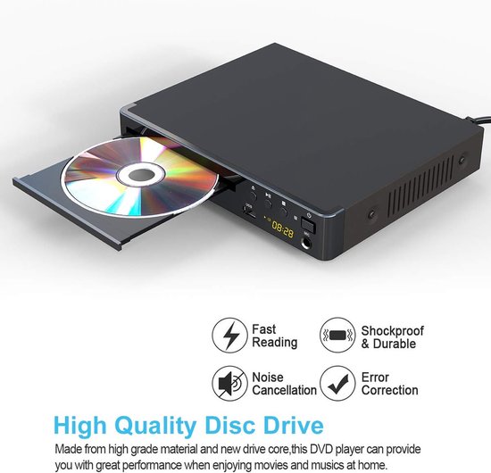 HD DVD-speler voor tv met HDMI, USB en multi-regio ondersteuning - 1080p upscaling — afbeelding 5
