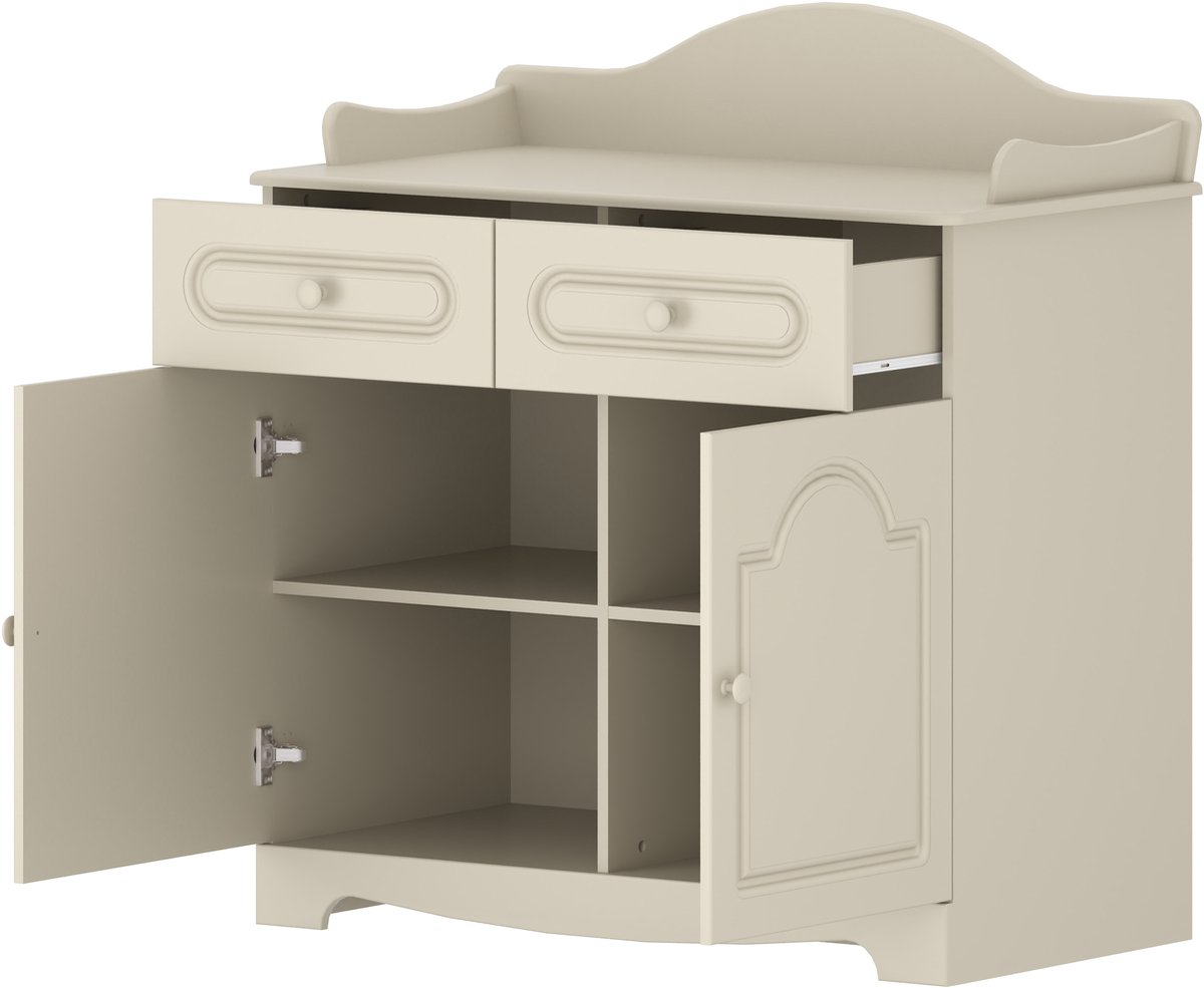 Born Lucky Lille Commode – Verzorgingstafel Baby – Clay – Met Lades en Kastjes – Moderne Babykamer – foto 3