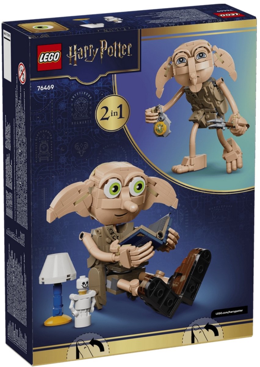 LEGO Harry Potter Dobby de Vrije Elf Bouwbaar Tovenaarswereld Speelgoed voor Kinderen 76469 — afbeelding 16