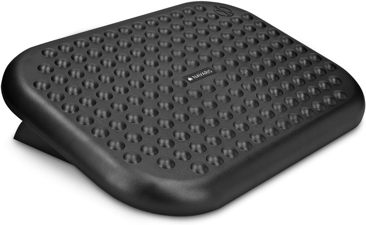 Navaris Adjustable Footrest - 0-15° Ergonomic Footrest Under Desk Desk 44.8 x 33.5cm