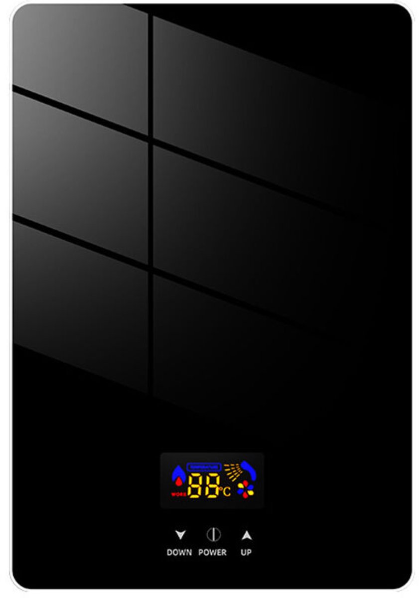 5500W 220V Doorstroomverwarmer – LED digitaal display – IPX4 waterdicht – Geschikt voor douche en keuken – Eenvoudige installatie