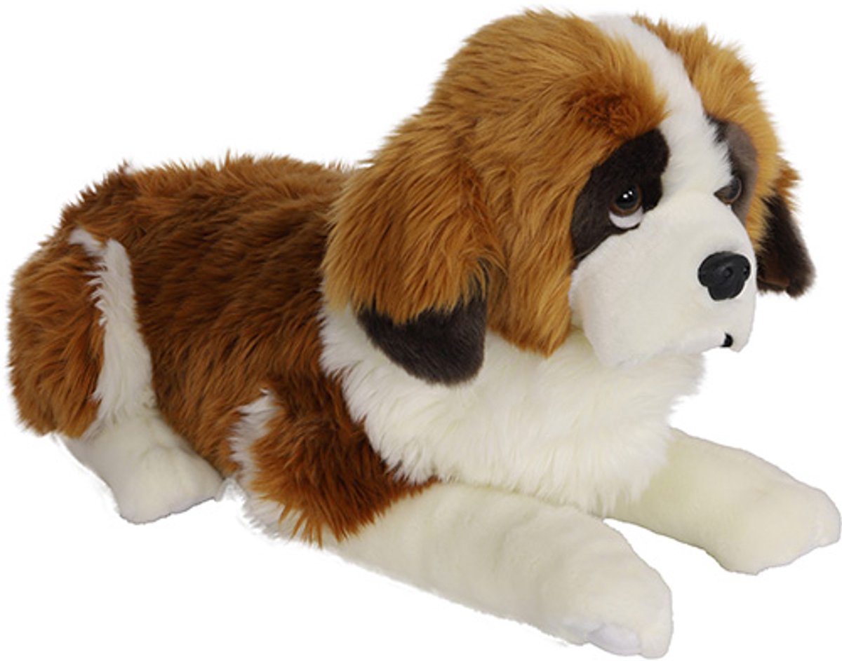 Boony Natural Decoration Pluche Sint Bernhard - Liggend - 53 cm