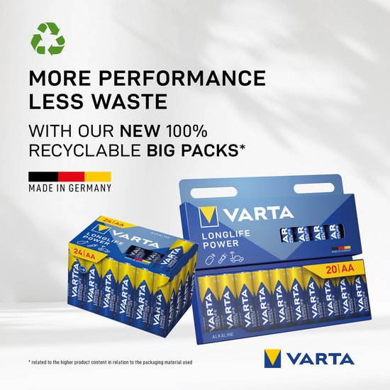 Varta LONGLIFE Power AA Bli 10 Pile LR6 (AA) alcaline(s) 1.5 V 10 pc(s)