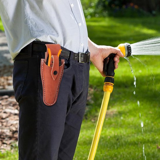 Dailygoods- Tuinschaar Hoogwaardige Materialen - Gereedschapstas - Leren Holster - Slijtvast - Krasbestendig - Robuuste Constructie - Gereedschapshouder van Dailygoods — afbeelding 5