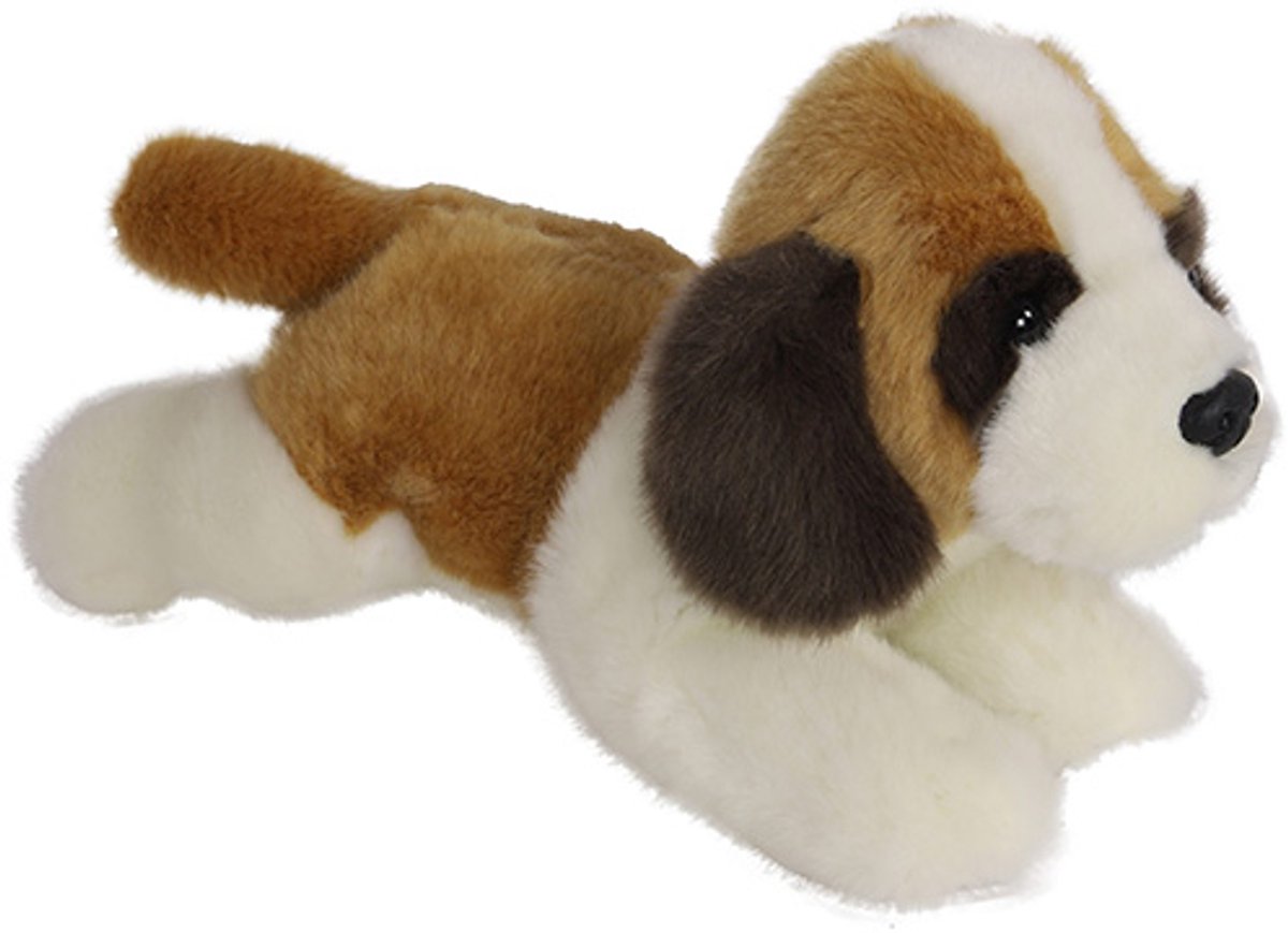 Boony Natural Decoration Pluche Sint Bernhard - Liggend - 20 cm