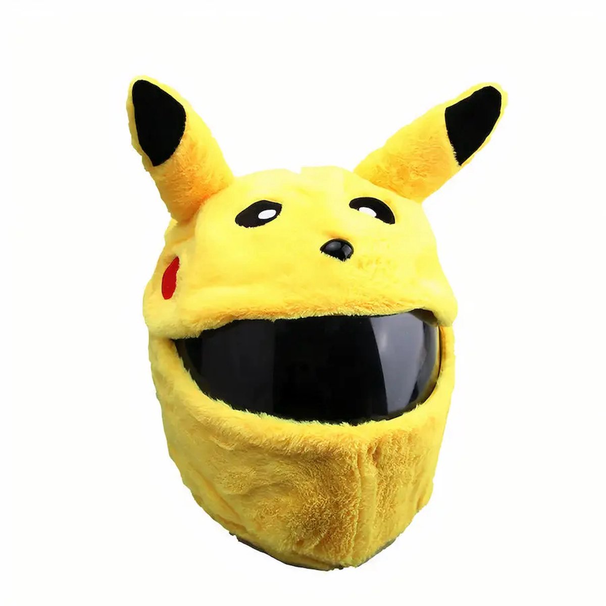 Helmhoes – Pikachu – Pluche Motorhelm Decoratie – Helm Mascotte – Universeel Motorhelm Accessoire