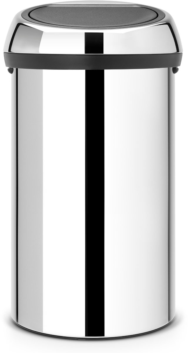 Bol.com Brabantia Touch Bin Prullenbak - 60 liter - Brilliant Steel aanbieding