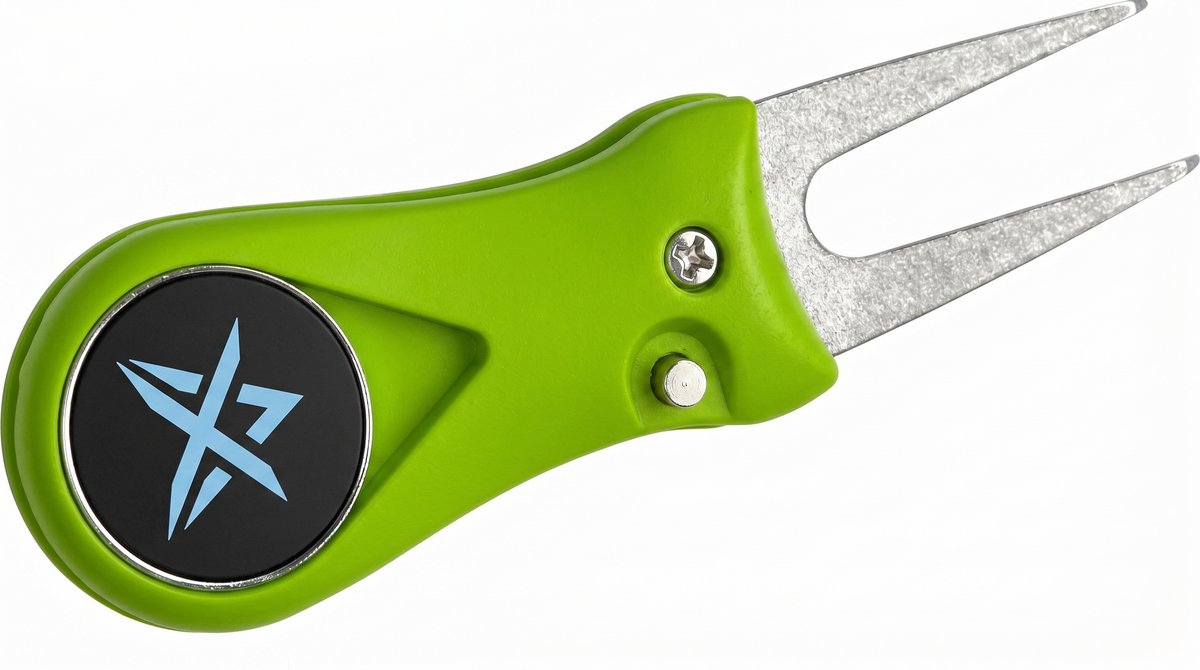 Inklapbare Pitchfork - Inclusief Bal Marker - Pitch Fork - Golf Accessoire - Groen - ATHLIX