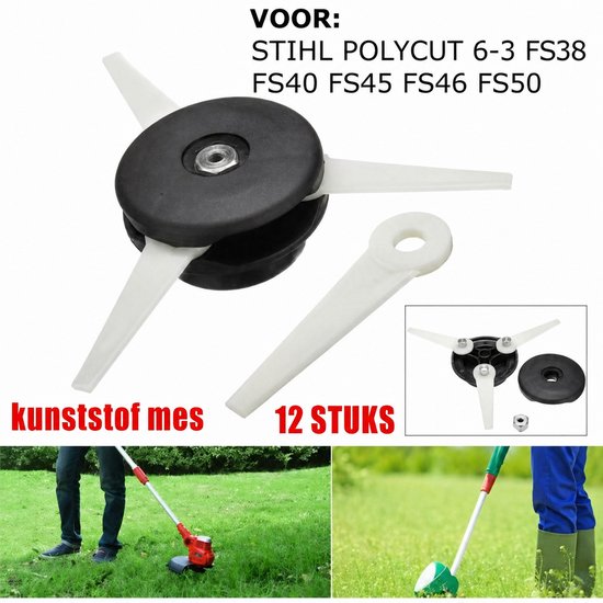 Bosmaaierkop geschikt voor STIHL POLYCUT 6-3 FS38 FS40 FS45 + 12 snijbladen — afbeelding 5
