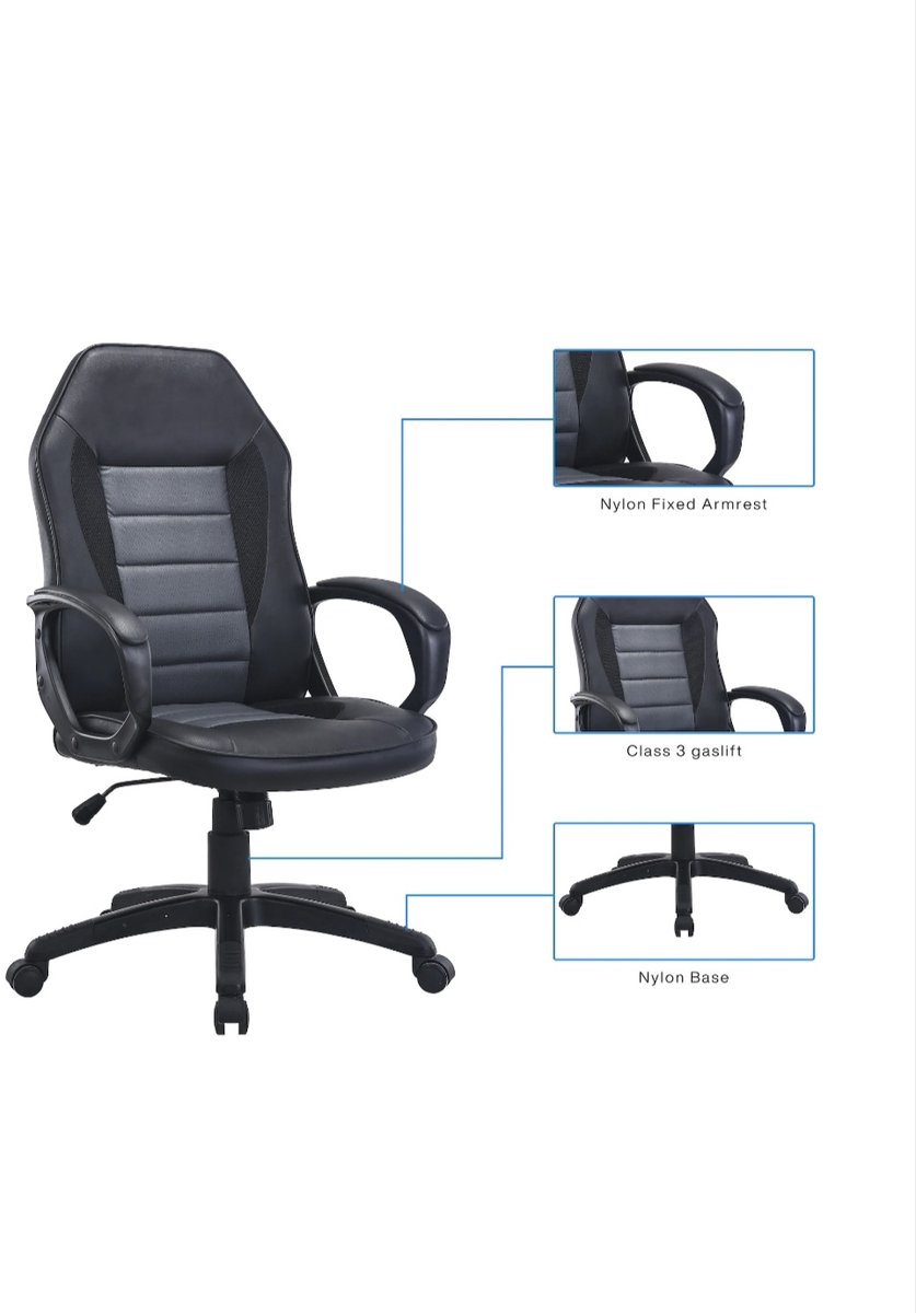 Race-Car-Office-Chair-Ergonomische Bureaustoel