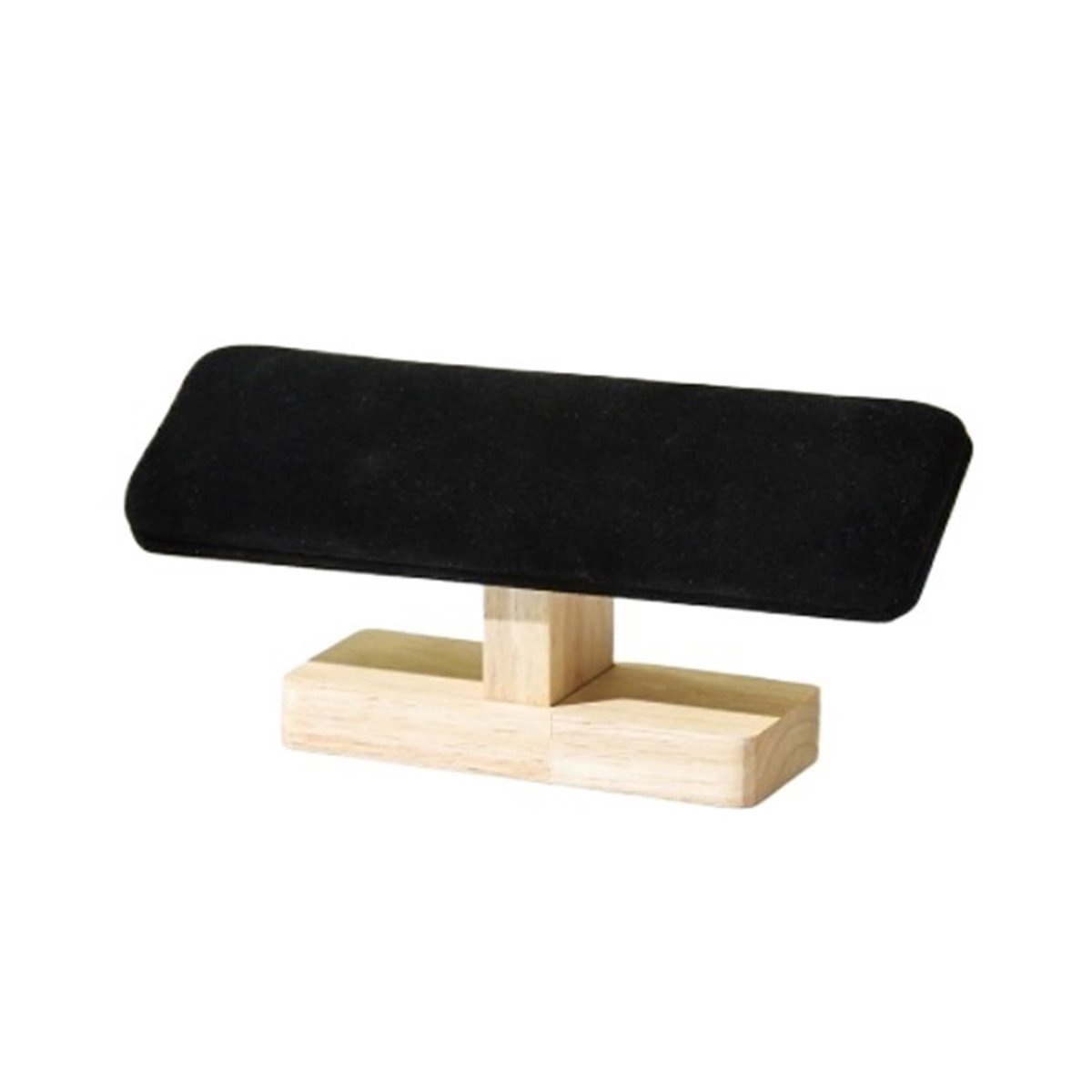Houten armbandenstandaard - Armbandhouder - Houten T-bar horlogestandaard - Opbergtoren voor horloges en sieraden - 1 stuk(Zwart)