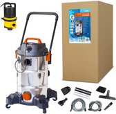COIL Vijverstofzuiger - Zwembadstofzuiger 35 l - + Afvoerpomp 600W - Continue bedrijfsmodus - Stofzuiger met accessoires - 1400 W - Zilver