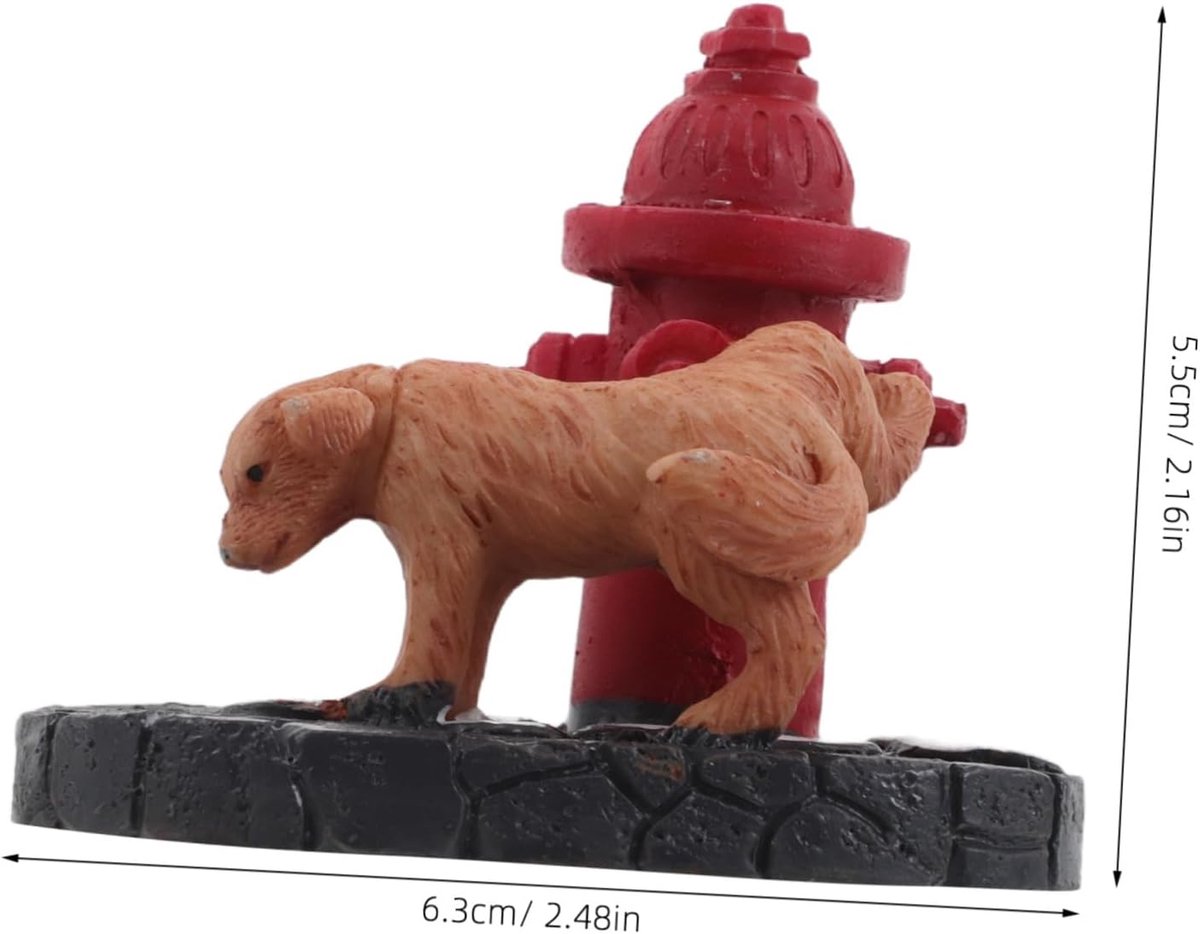 Kerstfiguur Hond - Hars Beeldje - Tuin Decoratie - Realistische Scène - 6.3 cm - Veelkleurig – foto 7