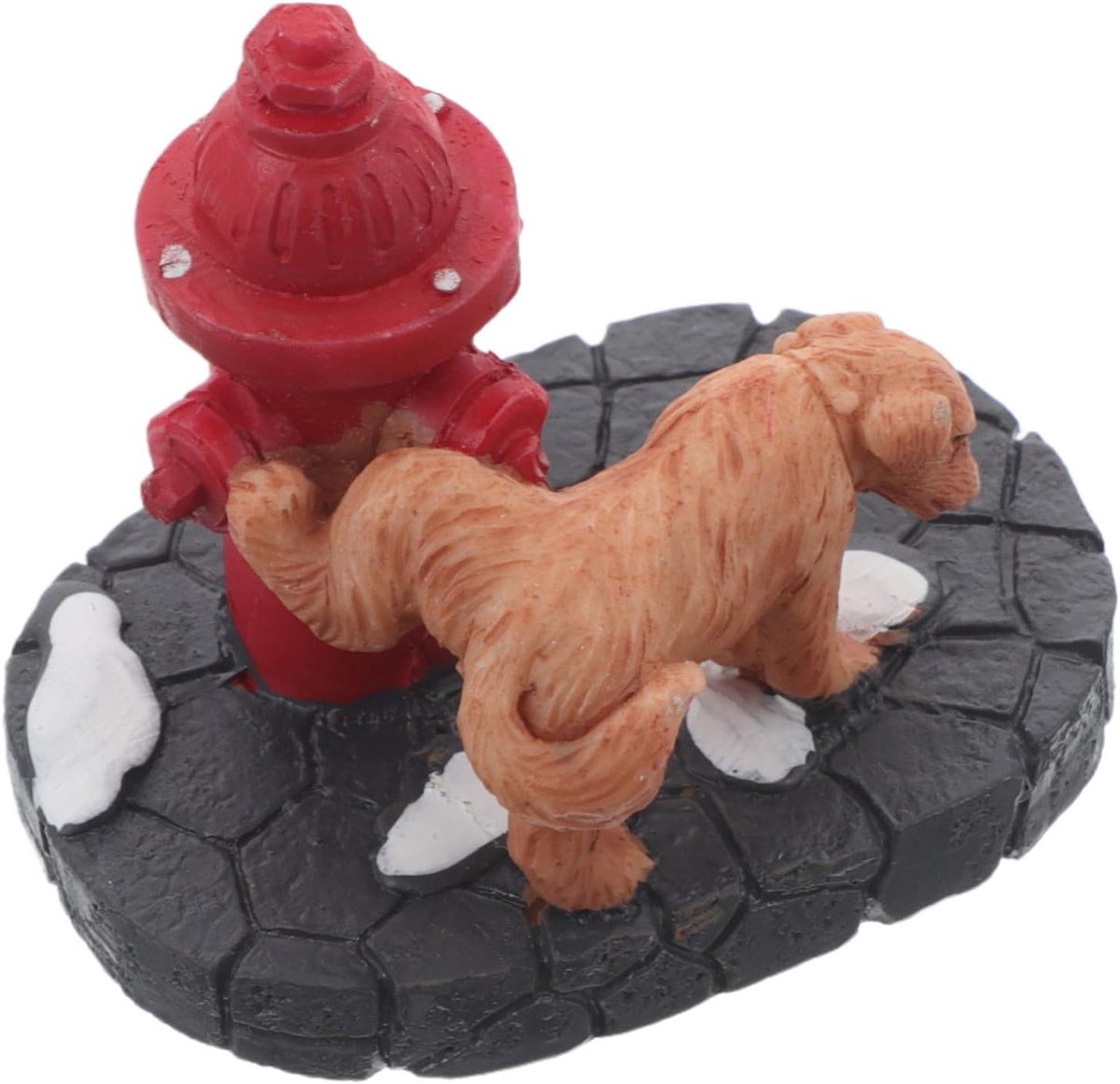 Kerstfiguur Hond - Hars Beeldje - Tuin Decoratie - Realistische Scène - 6.3 cm - Veelkleurig