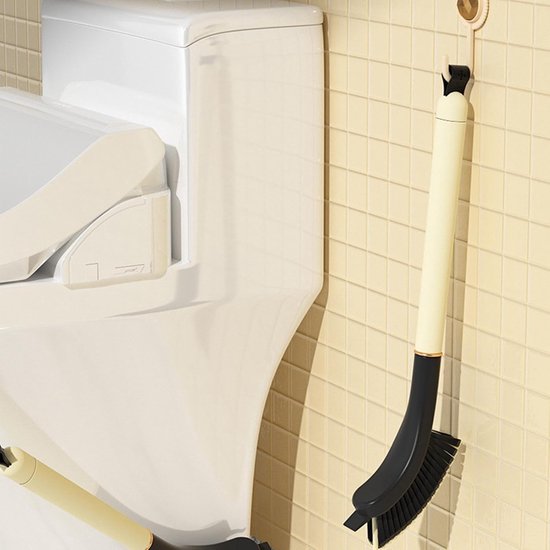 Voegenborstel - Kierreiniger Hoekborstel - Tegels Schoonmaken - Gebogen Kop Schopvormig - 325 cm - Grijs — afbeelding 3