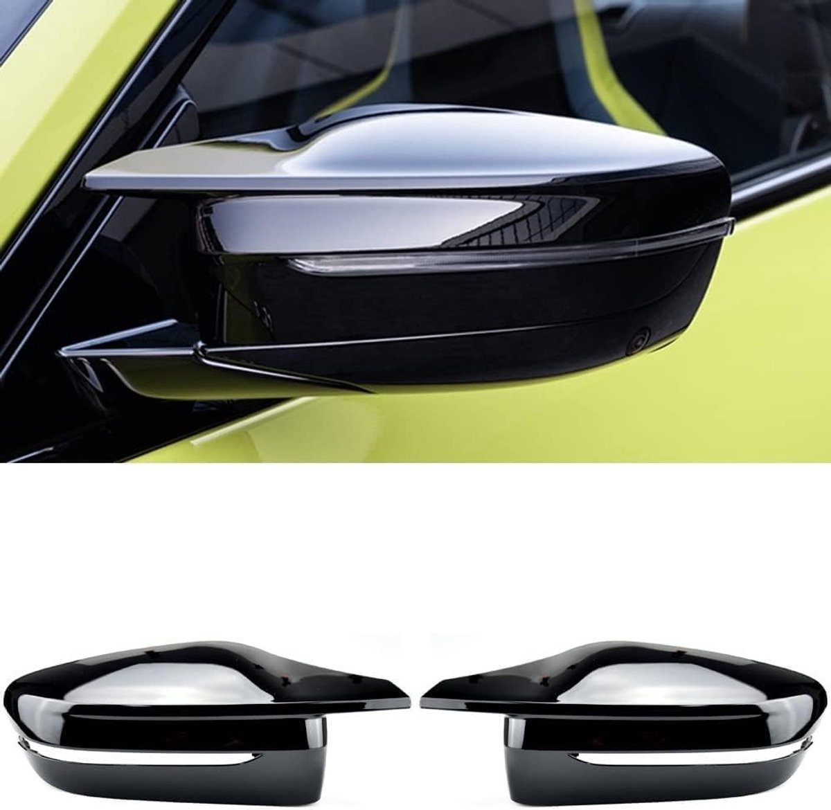 Carbon Fiber Achteruitkijkspiegel Cover voor BMW 3 4 5 7 8 Series - RHD Zijkant, Piano Zwart, Hoogwaardige Bescherming en Stijlvolle Upgrade