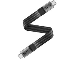 CRAP.SUPPLY® SYNC™ - Korte USB-C 4.0 Kabel - 11cm - 40Gbps - Voor Camera Rigs, SSDs, Low-profile